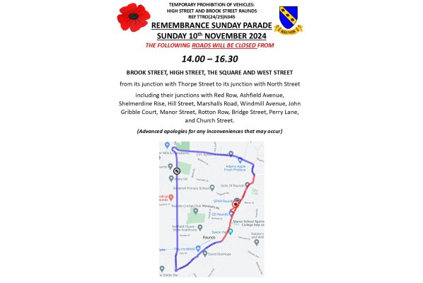 Remembrance Day Parade Road Closures