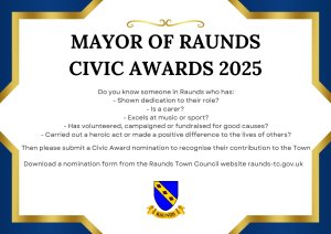 Mayor of Raunds Civic Awards Nominations