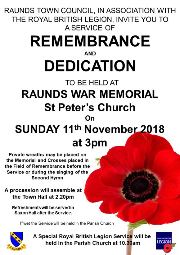 Remembrance Sunday Parade | Raunds Town Council